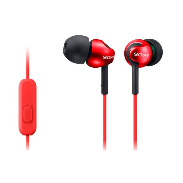 Sony mdr-ex110ap rojos auriculares de botón de diseño y alta calidad
