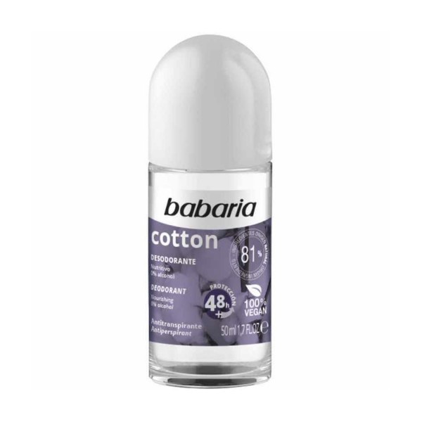 Babaria cotton desodorante roll-on 50ml